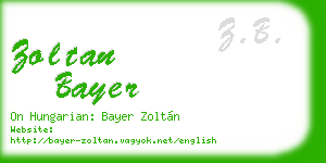 zoltan bayer business card